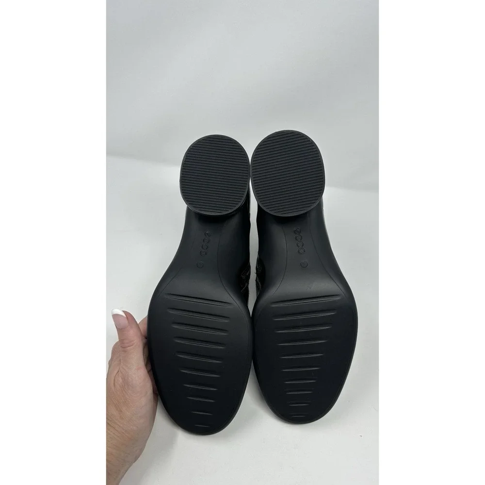 ECCO WOMEN BOOTS SHOES SCULPTED PATENT LEATHER BLACK SIZE 41 EU / 10 USA